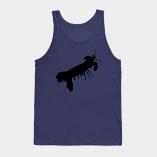 Peacock mantis shrimp (Odontodactylus scyllarus) silhouette Tank Top